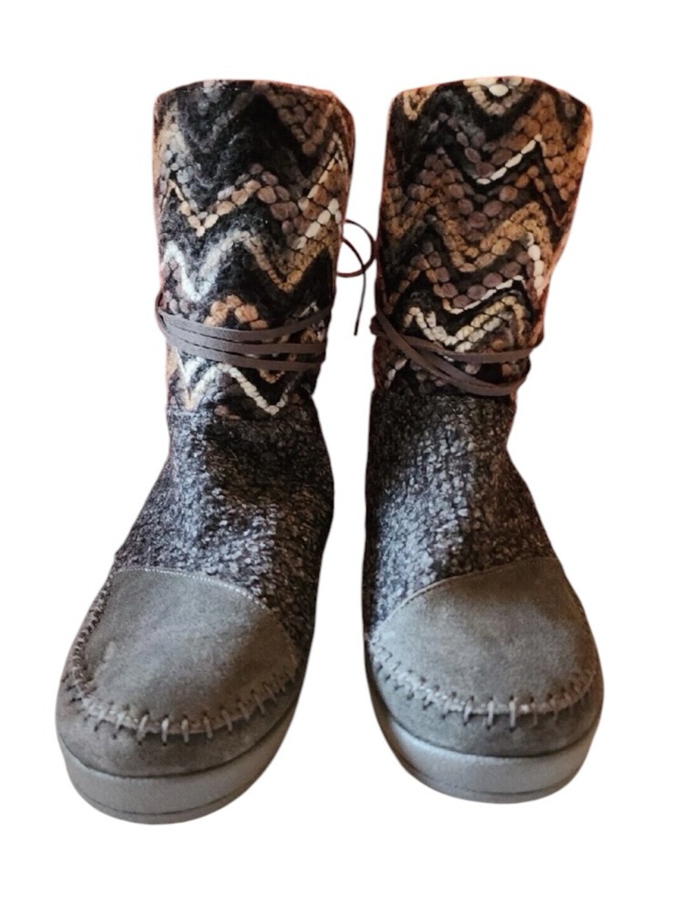 $50 Toms Pull On Ankle Boots Nepal Size 7.5 - Picture 3 of 5